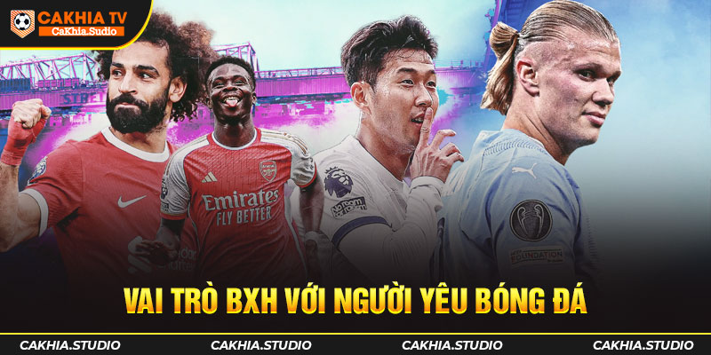 Vai trò BXH với người yêu bóng đá