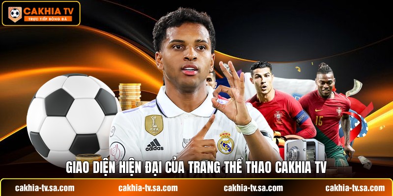 Giao diện hiện đại của trang thể thao Cakhia TV