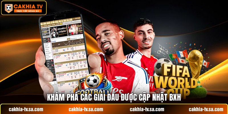 Khám phá các giải đấu được cập nhật BXH