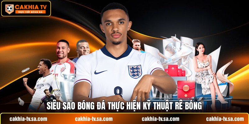 Siêu sao bóng đá thực hiện kỹ thuật rê bóng